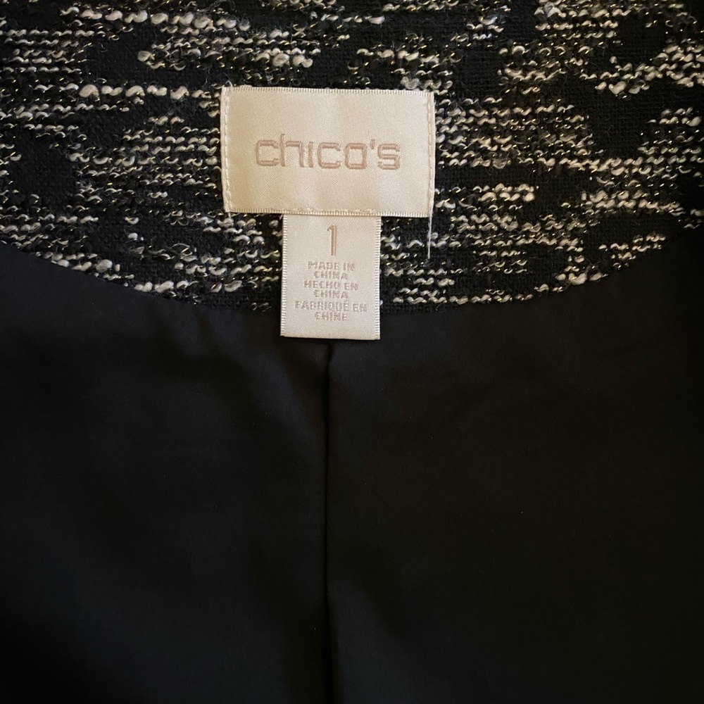 Chico’s Textured Zip Jacket Size 1 - Picture 9 of 9
